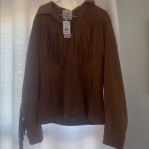 Brown Fringe Women's Jacket